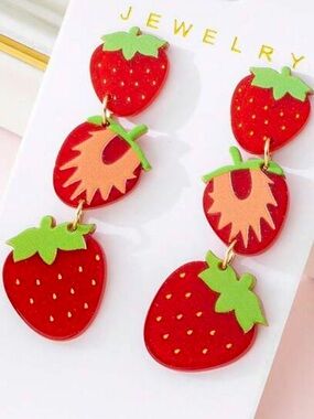 Strawberry Dangle Earrings